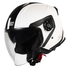 Шлем (открытый со стеклом) ORIGINE PALIO Techy белый/серый, XL