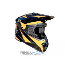 Шлем (кроссовый) KIOSHI Holeshot 801 Черный/желтый, XXL