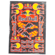 Наклейки набор Red Bull красный D6020