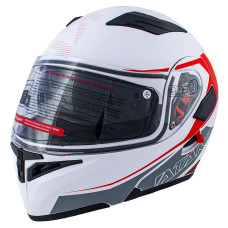 Шлем (модуляр) ATAKI JK902 Spot красный/серый/белый матовый, L
