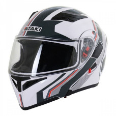 Шлем (модуляр) ATAKI JK902 Shape белый/серый глянцевый L