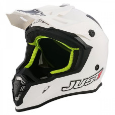 Шлем (кроссовый) JUST1 J38 Solid белый глянцевый L