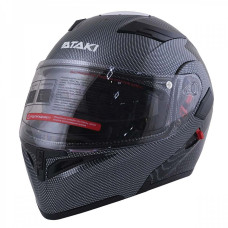 Шлем модуляр ATAKI JK902 Carbon черный/серый глянцевый XL