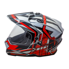 Шлем (мотард) AiM JK802S Red/Grey/Black, L