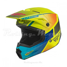 Шлем (кроссовый) FLY RACING KINETIC Drift желтый/серый, L