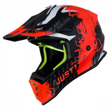 Шлем (кроссовый) JUST1 J38 Mask Hi-Vis оранжевый/серый/черный матовый M