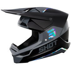 Шлем (кроссовый) SHOT FURIOS BOLT черный/серый/голография глянец, M