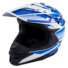 Шлем (кроссовый) ATAKI JK801A Legacy (синий/белый глянцевый) M