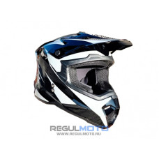 Шлем (кроссовый) KIOSHI Holeshot 801 Черный/серый, XXL