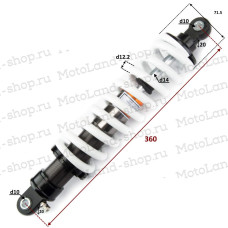 Амортизатор L=360 центральный KAYO CRF801-7L