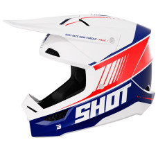 Шлем (кроссовый) SHOT FURIOUS PEAK синий/белый/красный глянцевый, XL