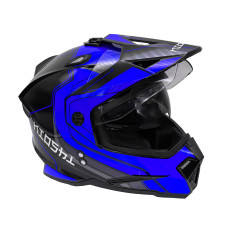 Шлем (мотард) KIOSHI Fighter 802 (M) синийчерный