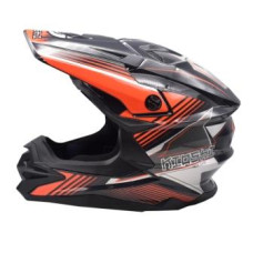 Шлем (кроссовый) KIOSHI Holeshot 801 серый/ оранжевый, XL