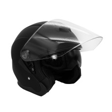 Шлем (открытый со стеклом) KIOSHI 526 Черный матовый, М