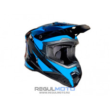 Шлем (кроссовый) KIOSHI Holeshot 801 Черный/синий, L