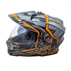 Шлем (мотард) AiM JK802S Orange/Grey/Black, M 