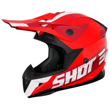 Шлем (кроссовый) SHOT PULSE AIRFIT красный/белый глянцевый, L
