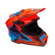 Шлем (кроссовый) KIOSHI Holeshot 801 оранжевый/синий L
