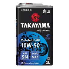 Takayama Mototec 7000 4T 10W50 SN JASO MA-2 1л Масло моторное