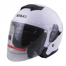 Шлем (открытый) ATAKI JK526 Solid белый глянцевый L