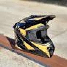 Шлем (кроссовый) KIOSHI Holeshot 801 Черный/ желтый, L