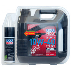 Liqui Moly 4T Street 10w40 SL MA-2 Масло для 4-х такт.двиг.мотоцикл.motorbike  (4Л)АКЦИЯ +7637